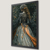 Victorian Girl Art Poster with Floral Dress and Fantasy Aesthetic