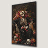 Victorian Skeleton on Throne Canvas Print Gothic Art