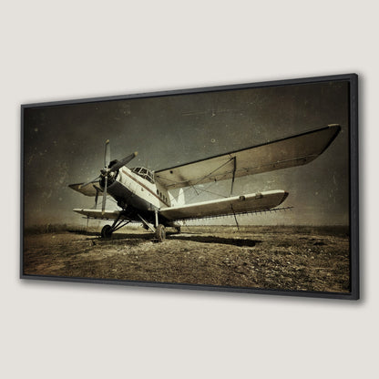 Vintage Airplane Canvas Print Extra Large Wall Art
