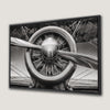 Vintage Airplane Engine Canvas Print Wall Decor
