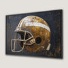 Vintage American Football Helmet Canvas Print Art
