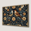 Vintage Birds and Floral Art Canvas Print Elegant Decor