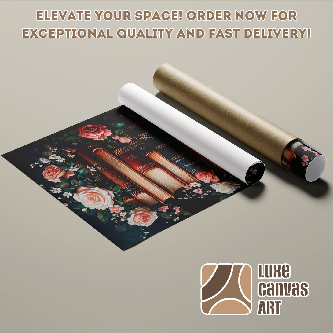 Poster Roll featuring vintage floral art with a dark, moody color palette. Elevate your space!
