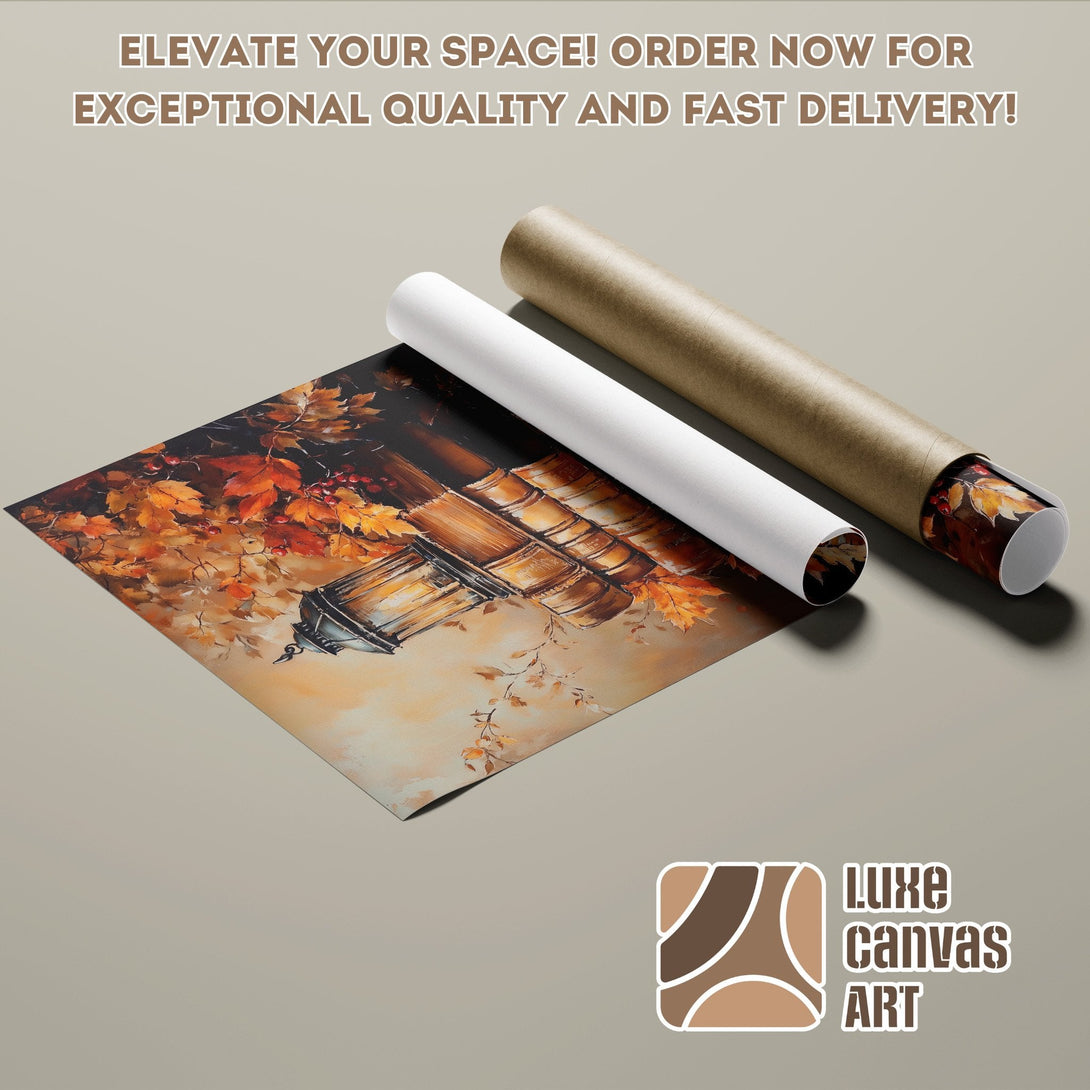 Poster Roll featuring an autumn-themed artwork with warm, earthy tones. Order your art today!