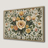 Vintage Botanical Floral Art Canvas Print with Tulips