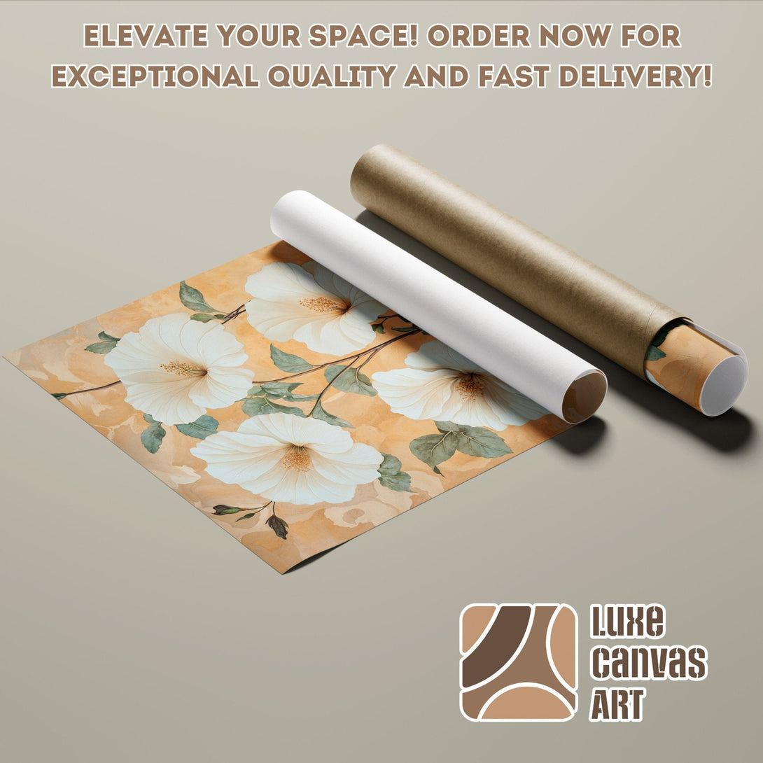 Floral Poster Roll in warm tones. Perfect wall art for your home! Shop now.