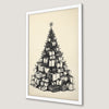 Vintage Christmas Tree Art Poster - Festive Holiday Decor
