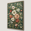 Vintage Elegant Floral Framed Canvas Print Botanical Art