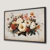 Vintage Floral Bouquet Framed Canvas Print Art