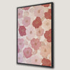 Vintage Floral Canvas Print with Pink Painting for Living Room