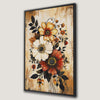Vintage Floral Elegance Framed Canvas Print Art