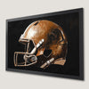 Vintage Football Helmet Art Poster for Man Cave Decor