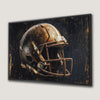 Vintage Football Helmet Canvas Print for Man Cave Decor