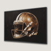 Vintage Football Helmet Framed Canvas Print for Man Cave