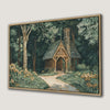 Vintage Forest Cabin Woodland Hut Canvas Print Rustic Decor