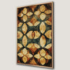 Vintage Geometric Orange Brown Canvas Print Boho Decor