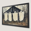 Vintage Halloween Ghosts on Clothesline Art Poster