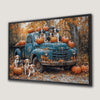 Vintage Halloween Truck with Dogs Canvas Print Art