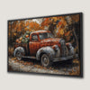 Vintage Old Truck Canvas Print with Pumpkins Harvest Scene