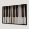 Vintage Piano Keys Canvas Print Black and White Art