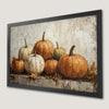 Vintage Pumpkins Still Life Art Poster for Autumn Decor