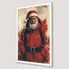 Vintage Santa Claus Art Poster - Rustic Holiday Decor