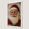 Vintage Santa Claus Portrait Art Poster for Christmas Decor