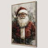 Vintage Santa Claus Portrait Canvas Print Wall Art