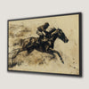 Vintage Style Horse Racing Canvas Print Dynamic Wall Art