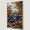 Vintage Truck with Pumpkins and Puppies Canvas Print