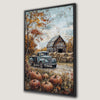 Vintage Truck with Pumpkins Canvas Print Autumn Decor