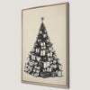 Vintage Xmas Tree with Gifts Canvas Print Art