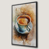 Vivid Coffee Cup Canvas Print Art for Cafe Decor
