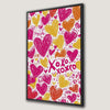 Vivid Hearts Canvas Print Romantic Love Wall Art