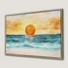 Vivid Ocean Sunset Canvas Print Coastal Wall Art