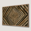 Warm Brown and Beige Geometric Pattern Canvas Print