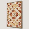 Warm Colors Azulejo Tile Framed Canvas Print Art