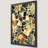 Warm Earth Tones Geometric Mosaic Art Poster for Stylish Decor
