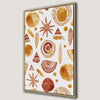 Warm Ethnic Patterns Boho Framed Canvas Print