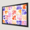 Watercolor Burst Art Poster in Orange, Purple, and Blue