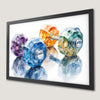 Watercolor Dumbbell Art Poster - Vibrant Fitness Decor for Your Space