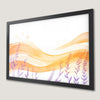 Watercolor Floral Art Poster in Orange and Purple Tones