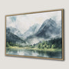 Watercolor Mountains and Forest Canvas Print Art
