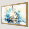 Watercolor Sailboat Art Poster - Coastal Home Decor