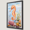 Watercolor Seahorse Art Poster for Coastal Decor