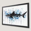 Watercolor Shark Art Poster | Coastal Decor for Your Home