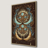 Whimsical Boho Chic Sun and Moon Canvas Print