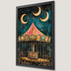 Whimsical Carousel Art Poster - Dark Academic Decor