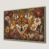 Whimsical Fox Framed Canvas Print for Bohemian Decor