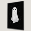 Whimsical Ghost on Starry Night Canvas Print Art